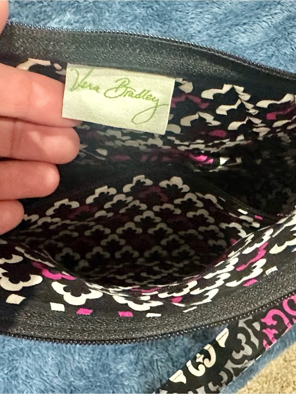 Vera Bradley Laura Shoulder Bag Canterberry Magenta Quilted Cotton Purse Retired